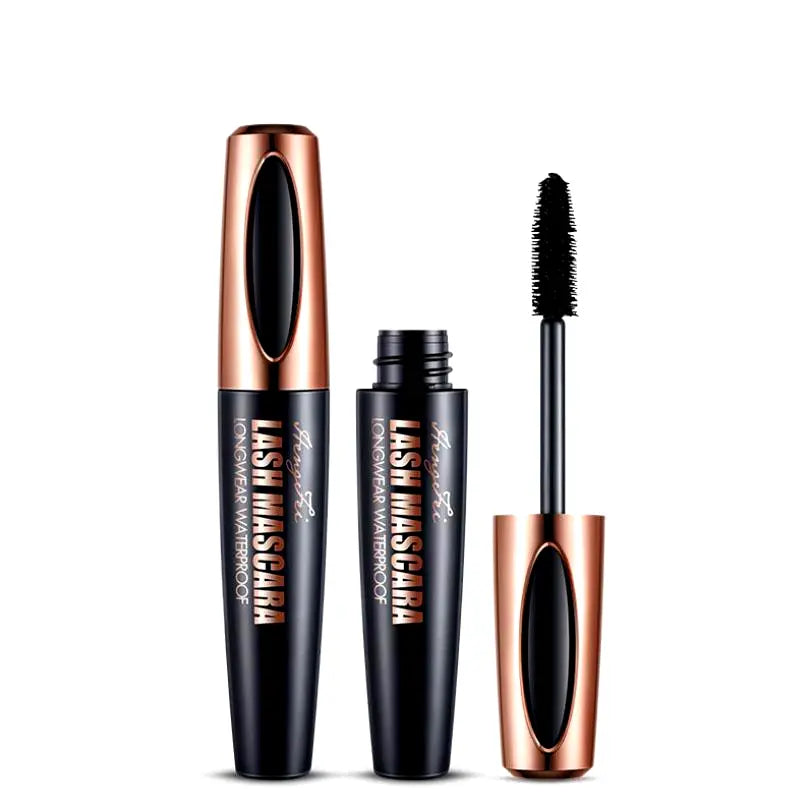 4D Extreme Volumen Mascara Wimperntusche Schwarz Wasserfest Silikon Bürste