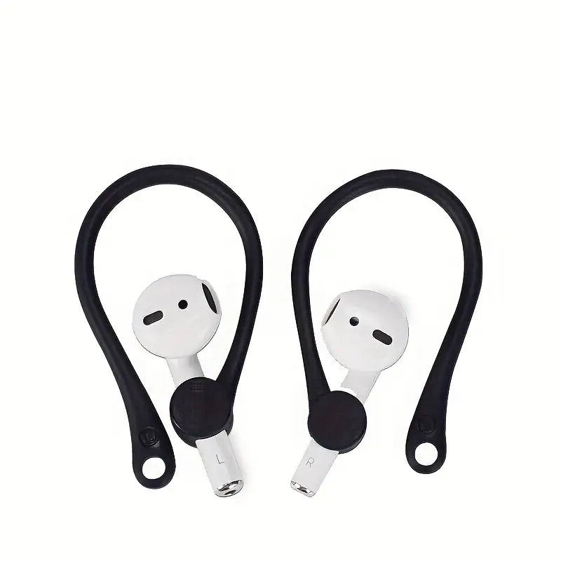2 Ohrhalter für Apple AirPods 1 2 3 Pro 1 Pro 2 Ohrbügel Ohrhaken Kopfhörer Schwarz