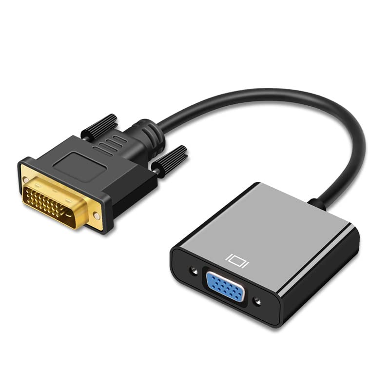 DVI auf VGA Adapter 24+1 Pin DVI-D Stecker auf VGA Buchse Konverter 1080P