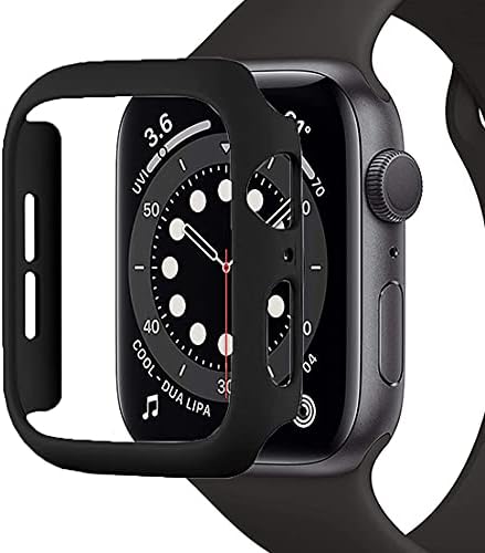 Apple Watch 1-9 SE Ultra 360° Displayschutz Hülle Glas Hardcase Schwarz 44mm