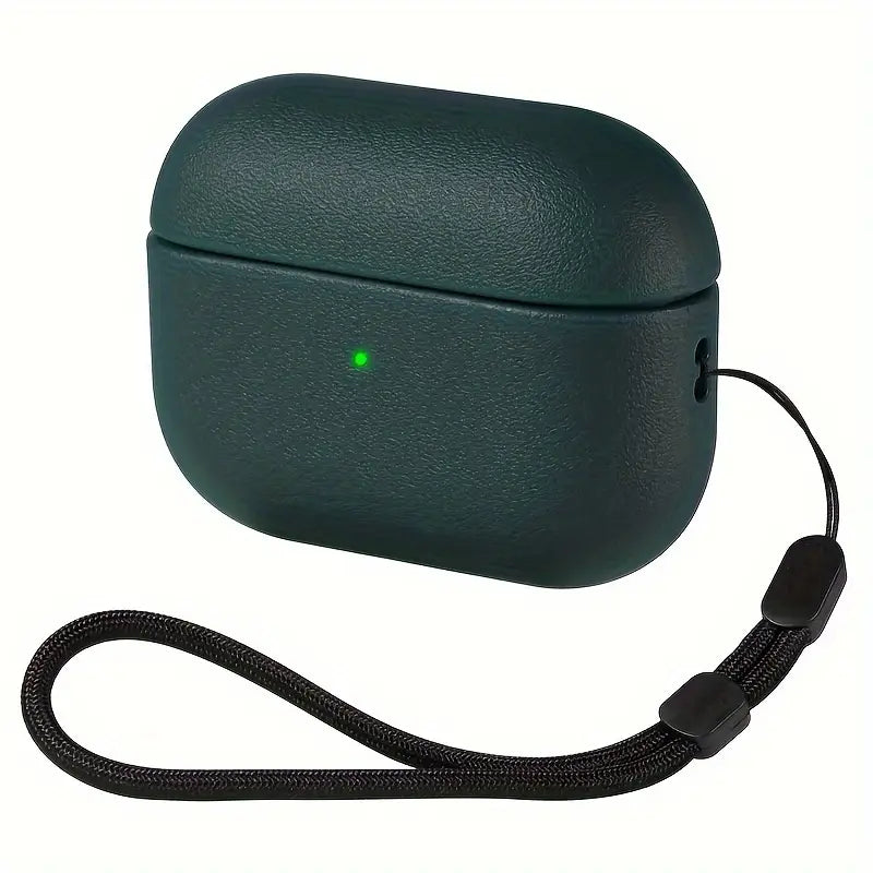 Leder Style Hülle für AirPods Pro 2 Generation Kunst Schutz 360° Case Cover Etui Grün