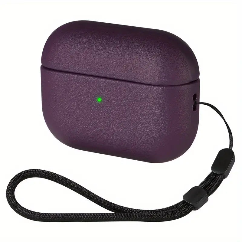 Leder Style Hülle für AirPods 3 Generation Kunst Schutz 360° Case Cover Etui Lila