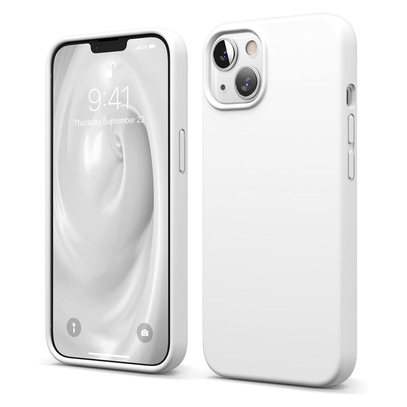 iPhone 13 LIQUID Silikon Hülle Case 360° Schutz Bumper MagSafe Weiss