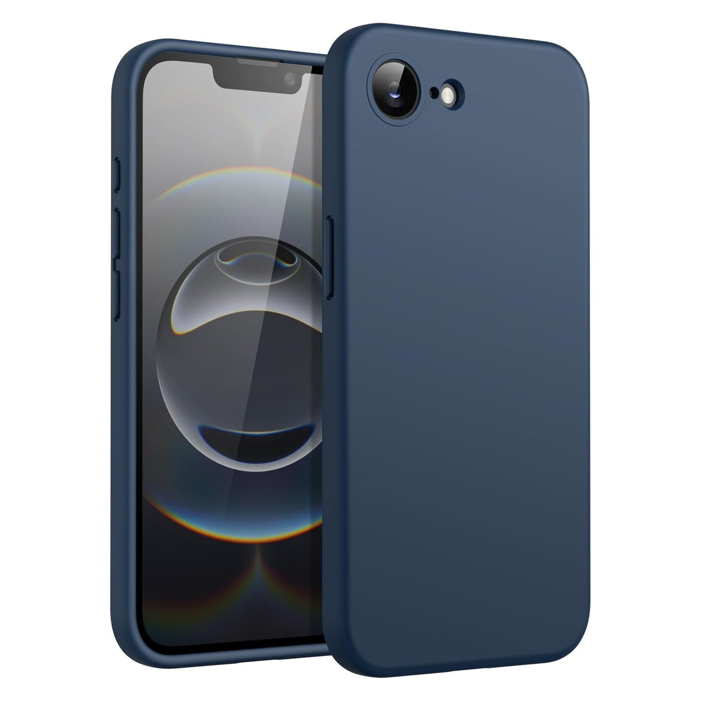 iPhone 16e LIQUID Silikon Hülle Case 360° Schutz Bumper MagSafe TPU Kamera Schutz Navy