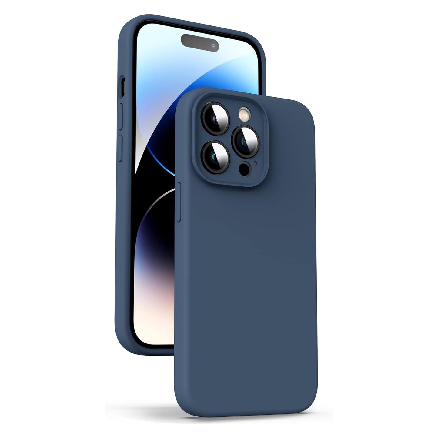 iPhone 15 LIQUID Silikon Hülle Case 360° Schutz Bumper MagSafe TPU Kamera Schutz Navy