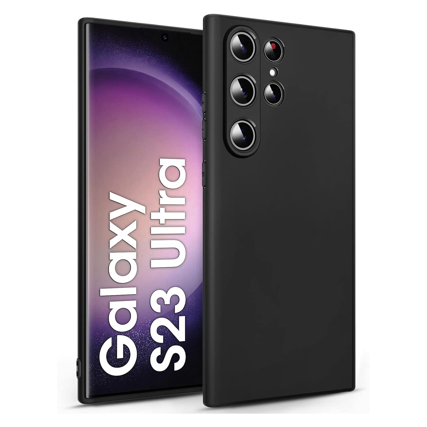 Premium LIQUID Hülle für Samsung Galaxy S23 Ultra Silikon TPU Schwarz Case Tasche