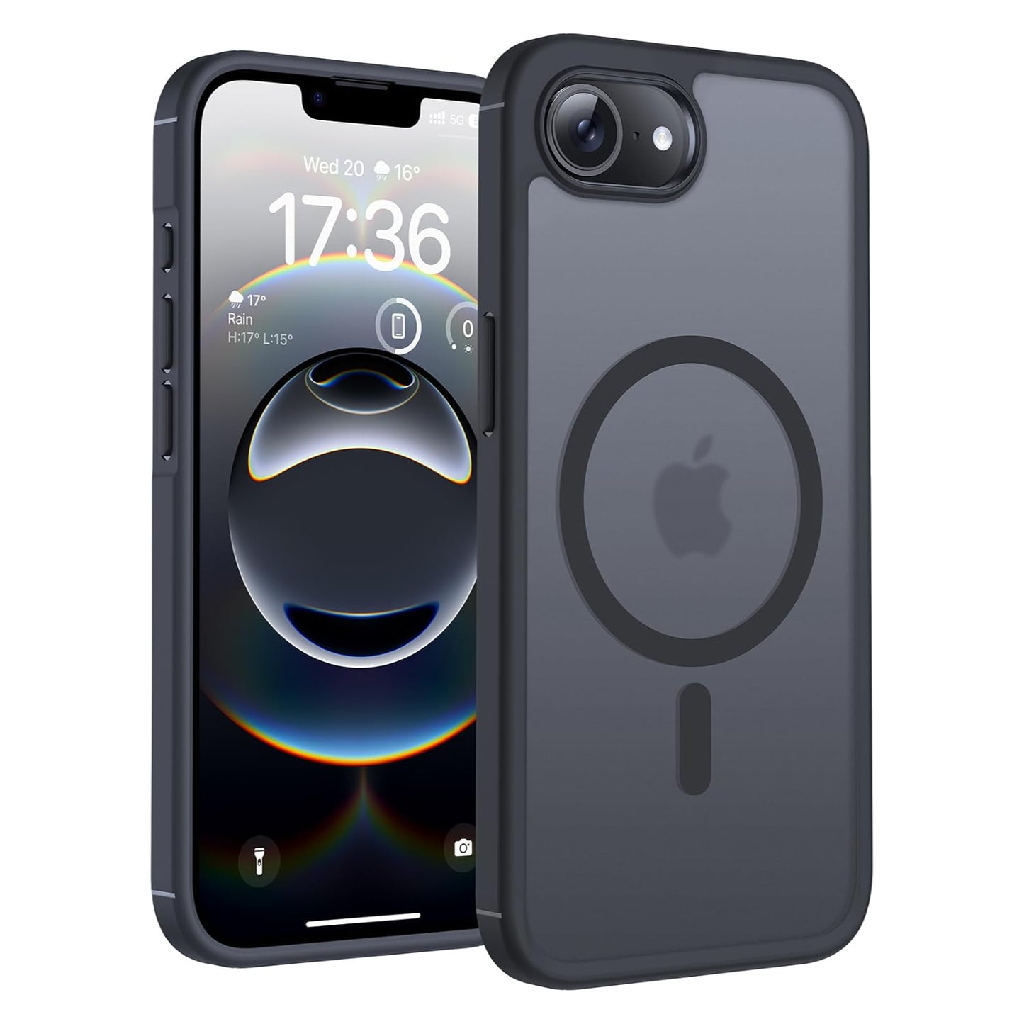 Clear Case Hülle MagSafe für iPhone 16e Schutz Handy Magnet Schwarz