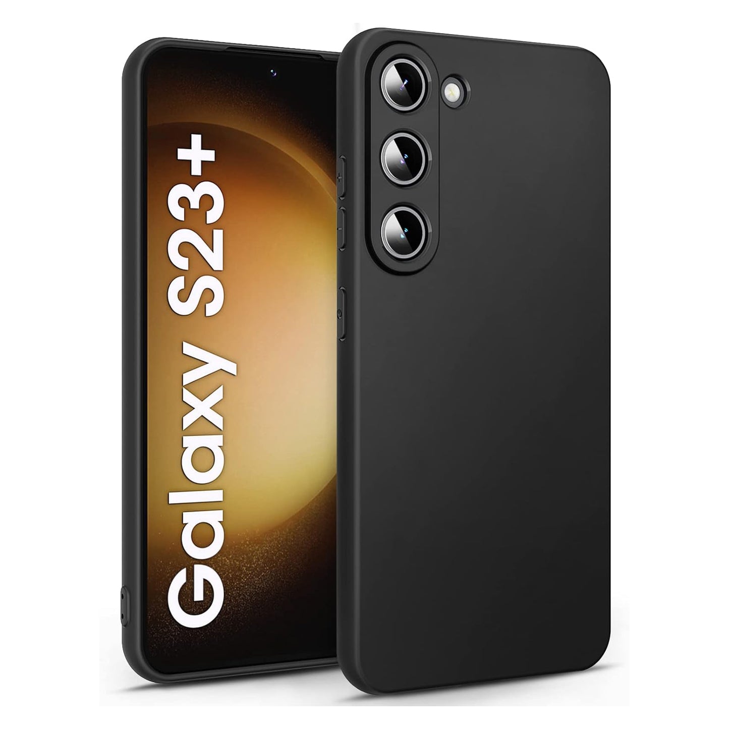 Premium LIQUID Hülle für Samsung Galaxy S23 Plus S23+ Silikon TPU Schwarz Case Tasche