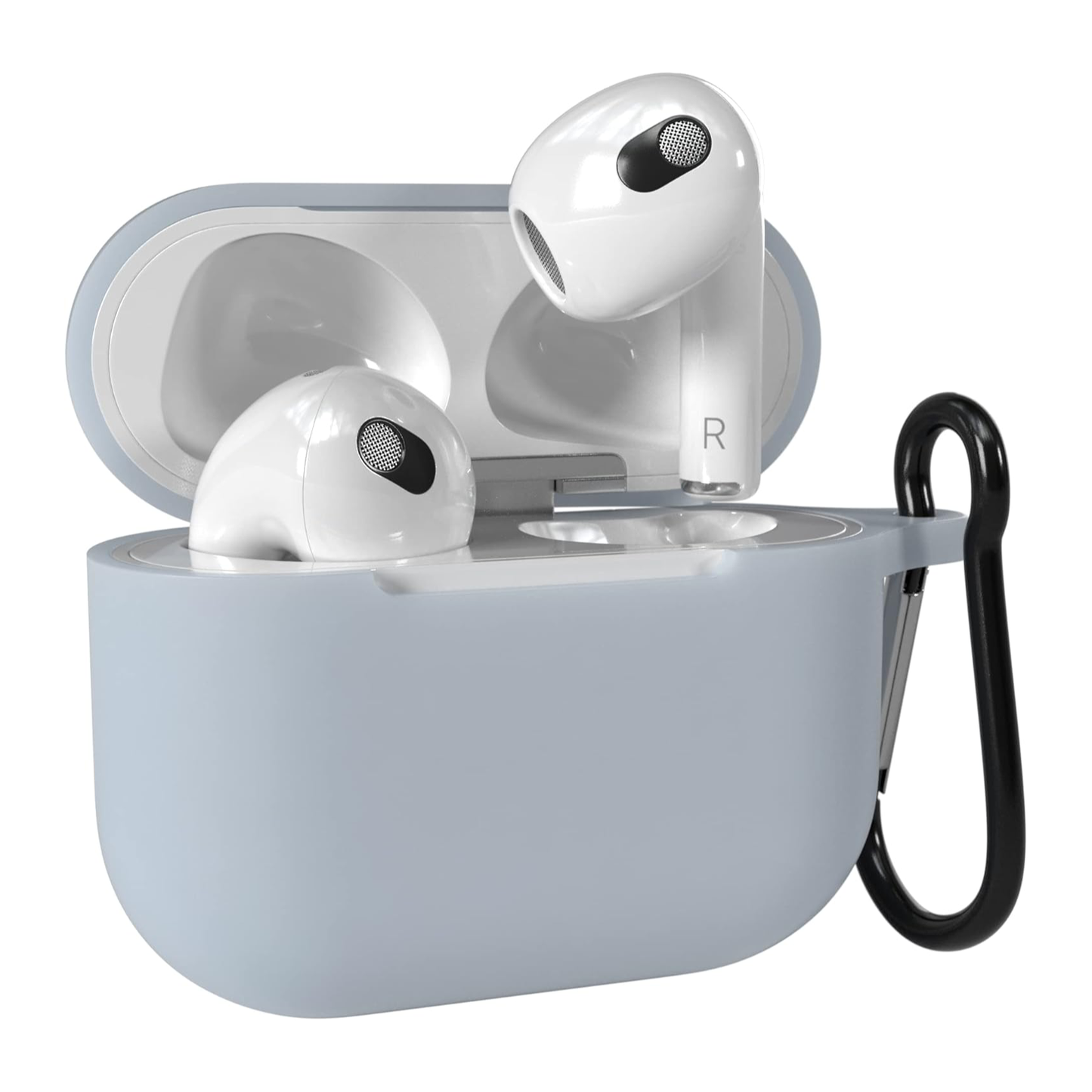 Hülle für Apple AirPods 3 Silikonhülle Case Cover Tasche Bumper Schutzhülle Grau