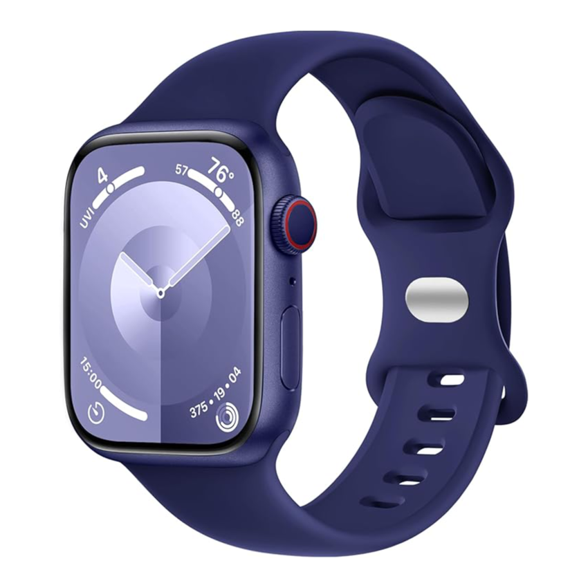 Sport Armband für Apple Watch Series 9 8 7 6 5 4 3 SE Silikon Band iWatch 42mm | 44mm | 45mm Navy