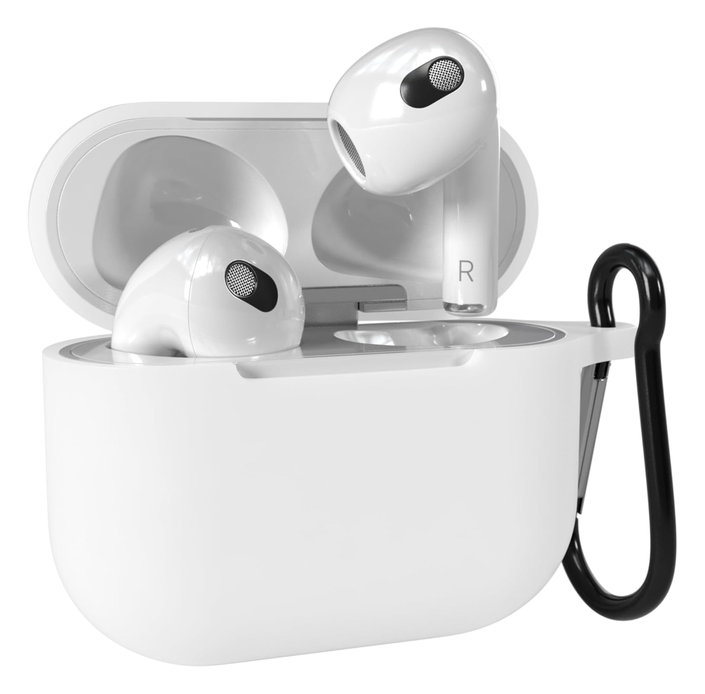 Hülle für Apple AirPods 3 Silikonhülle Case Cover Tasche Bumper Schutzhülle Weiß