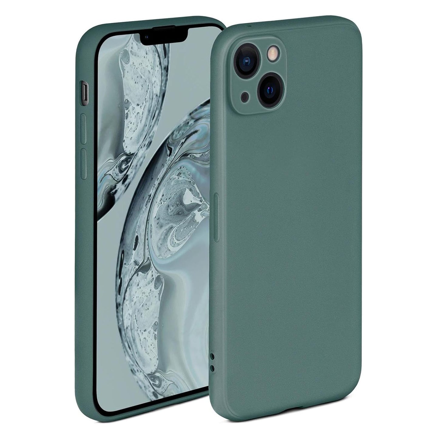 iPhone 14 LIQUID Silikon Hülle Case 360° Schutz Bumper MagSafe TPU Kamera Schutz Grün