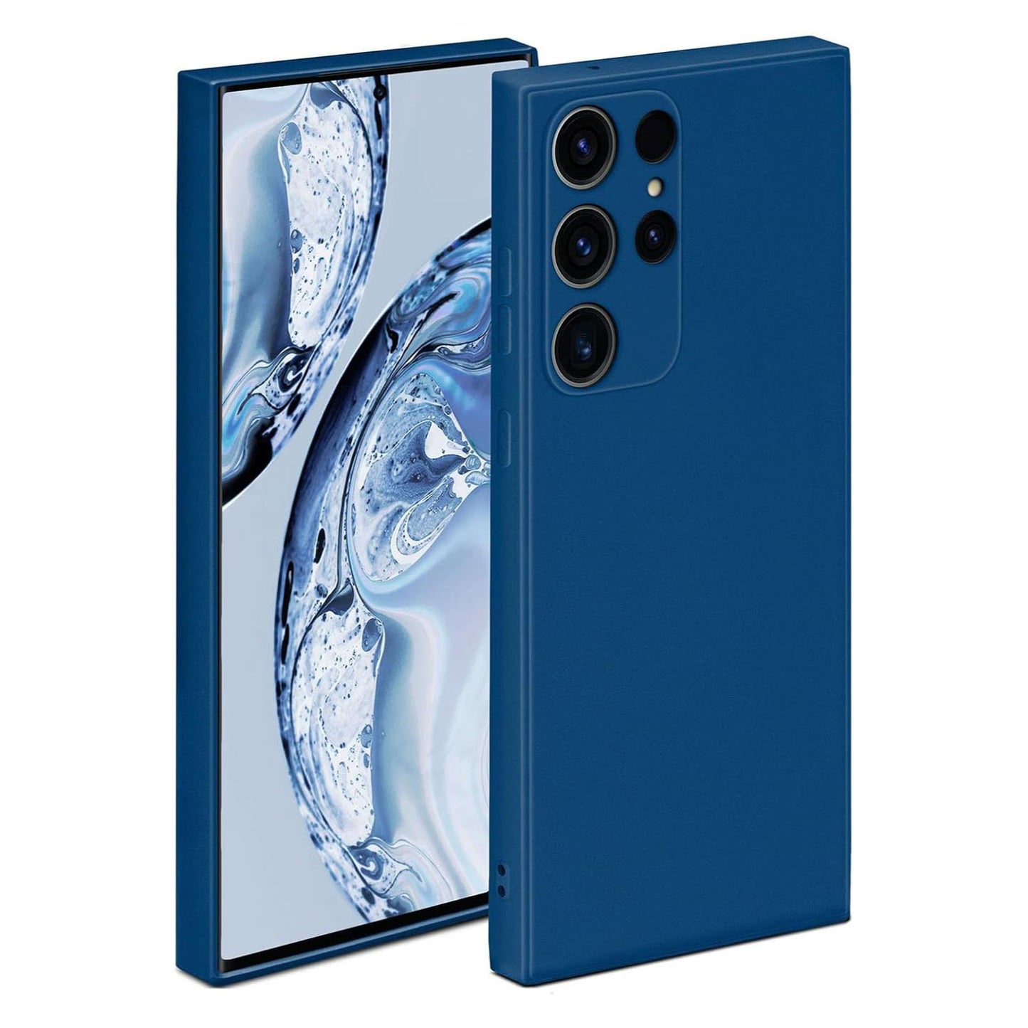 Premium LIQUID Hülle für Samsung Galaxy S23 Ultra Silikon TPU Navy Case Tasche