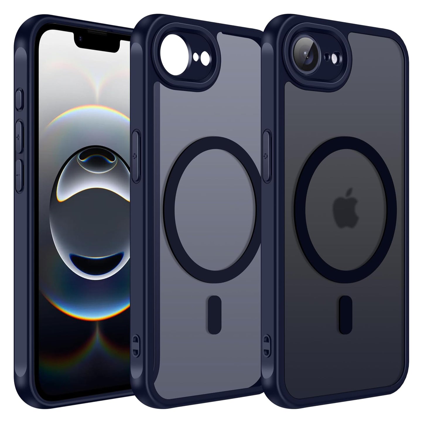 Clear Case Hülle MagSafe für iPhone 16e Schutz Handy Magnet Blau