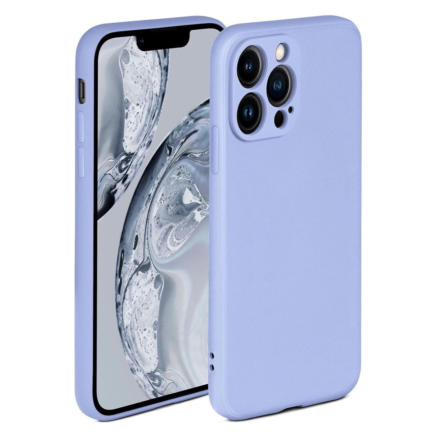 iPhone 13 Pro Max LIQUID Silikon Hülle Case 360° Schutz Bumper MagSafe TPU Kamera Schutz Himmelblau