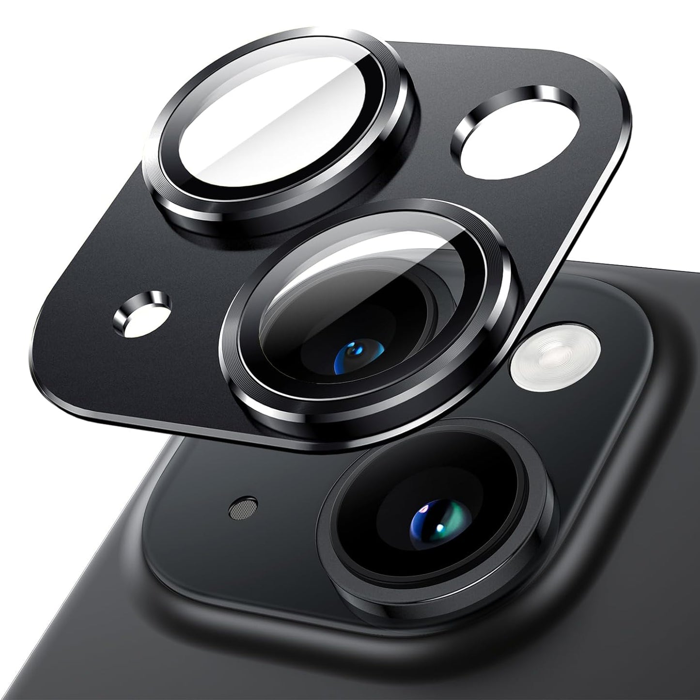 Kameraschutz für iPhone 15 / iPhone 15 Plus Panzer Schutz Glas 9H Protector Ultra HD Schwarz