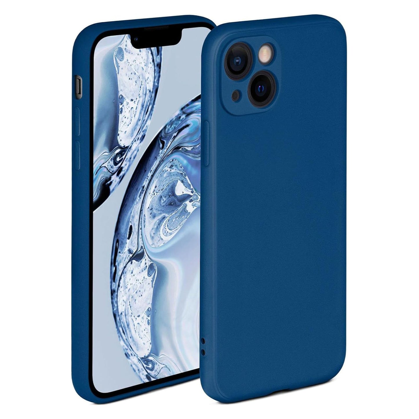 iPhone 13 LIQUID Silikon Hülle Case 360° Schutz Bumper MagSafe TPU Kamera Schutz Navy