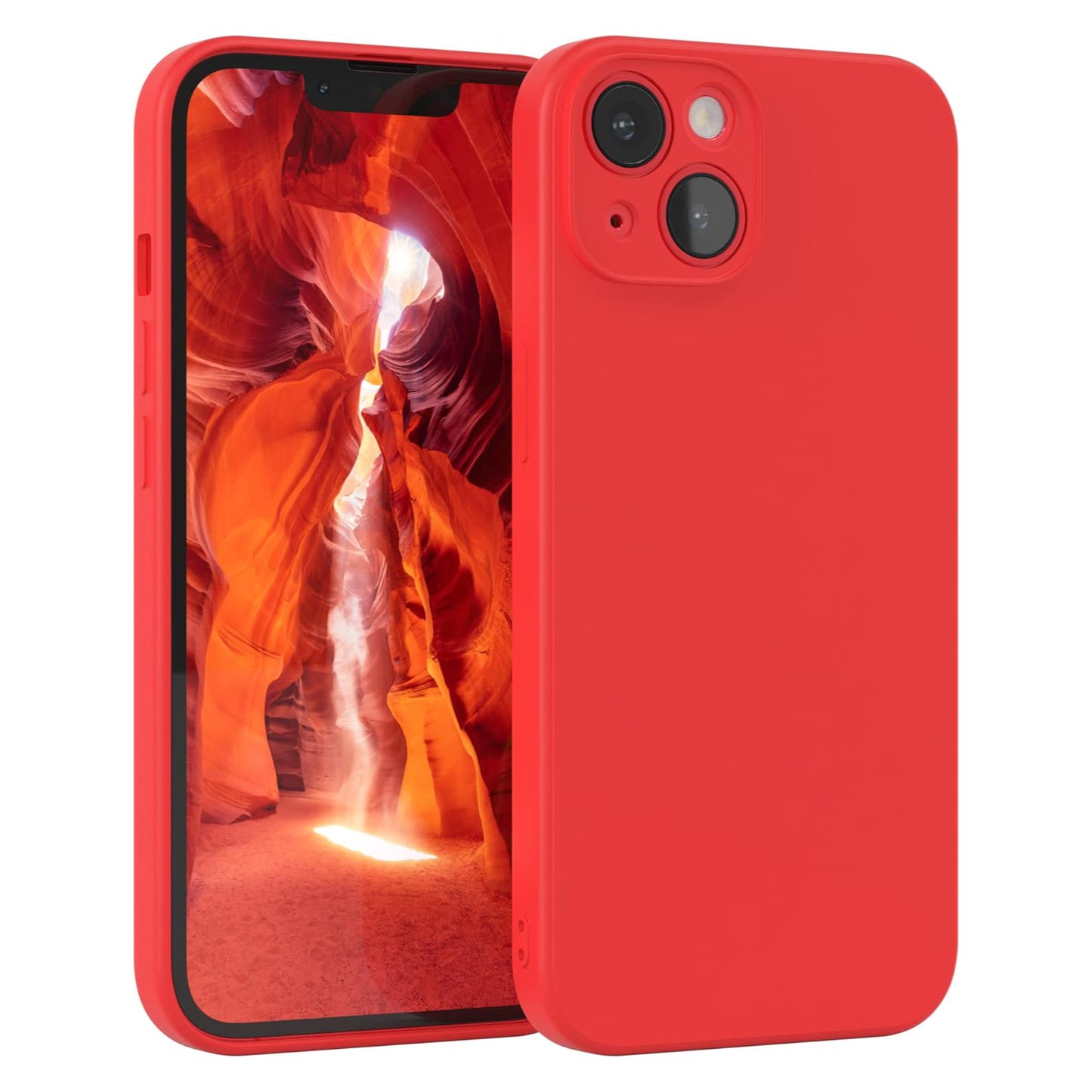 iPhone 14 LIQUID Silikon Hülle Case 360° Schutz Bumper MagSafe TPU Kamera Schutz Rot