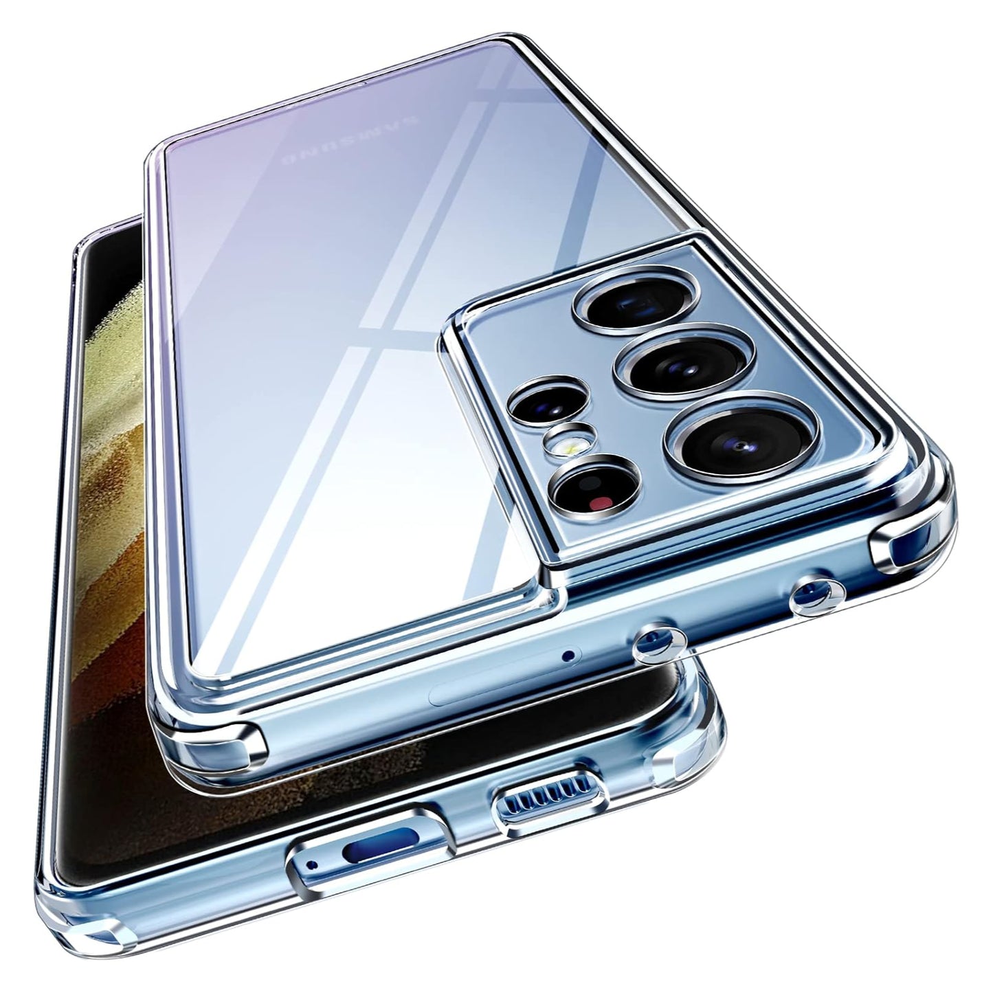 Premium TPU Hülle für Samsung Galaxy S21 Ultra Silikon Transparent Case Tasche