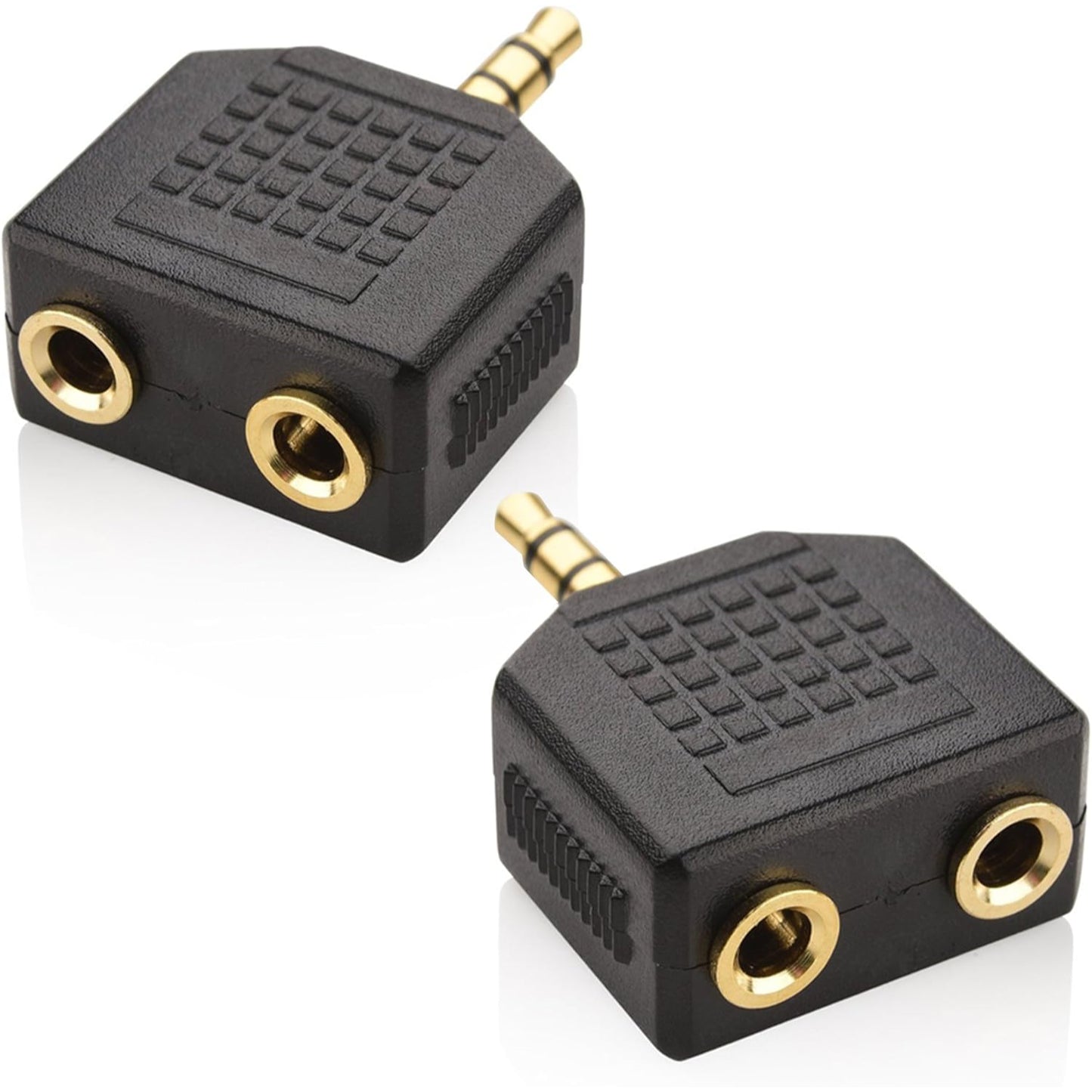 Premium 3.5mm Y-Adapter Doppeladapter Klinke Stecker auf 2x 3.5 mm Buchse