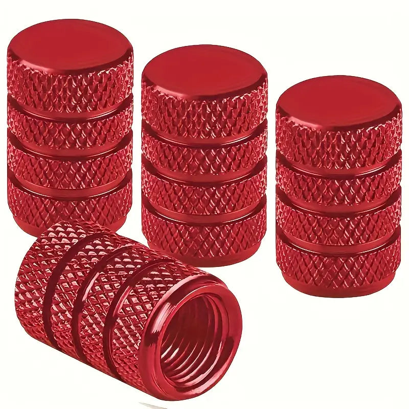 Ventilkappen Ventildeckel Alu Reifen Ventil Pkw Auto KFZ Motorrad Fahrrad Rad Rot