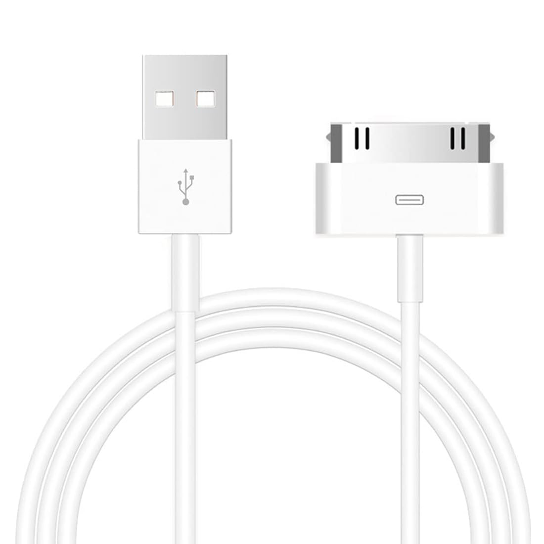 USB Dock 30 Pin DatenKabel für iPhone 3G 3GS 4 4S iPad 1 2 3 iPod Shuffle Weiss