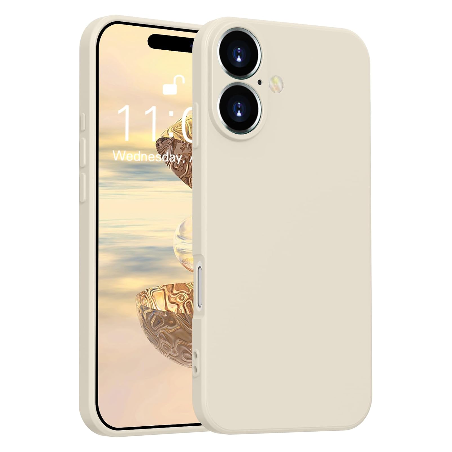 iPhone 17 LIQUID Silikon Hülle Case 360° Schutz Bumper MagSafe TPU Kamera Schutz Weiss