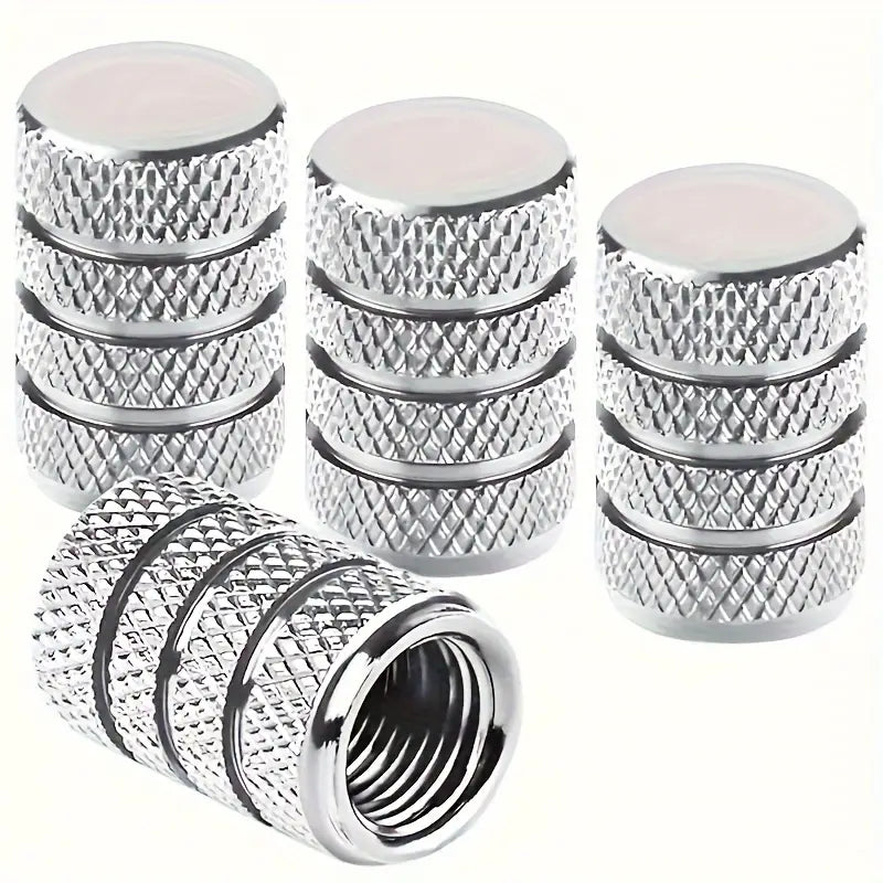 Ventilkappen Ventildeckel Alu Reifen Ventil Pkw Auto KFZ Motorrad Fahrrad Rad Silber
