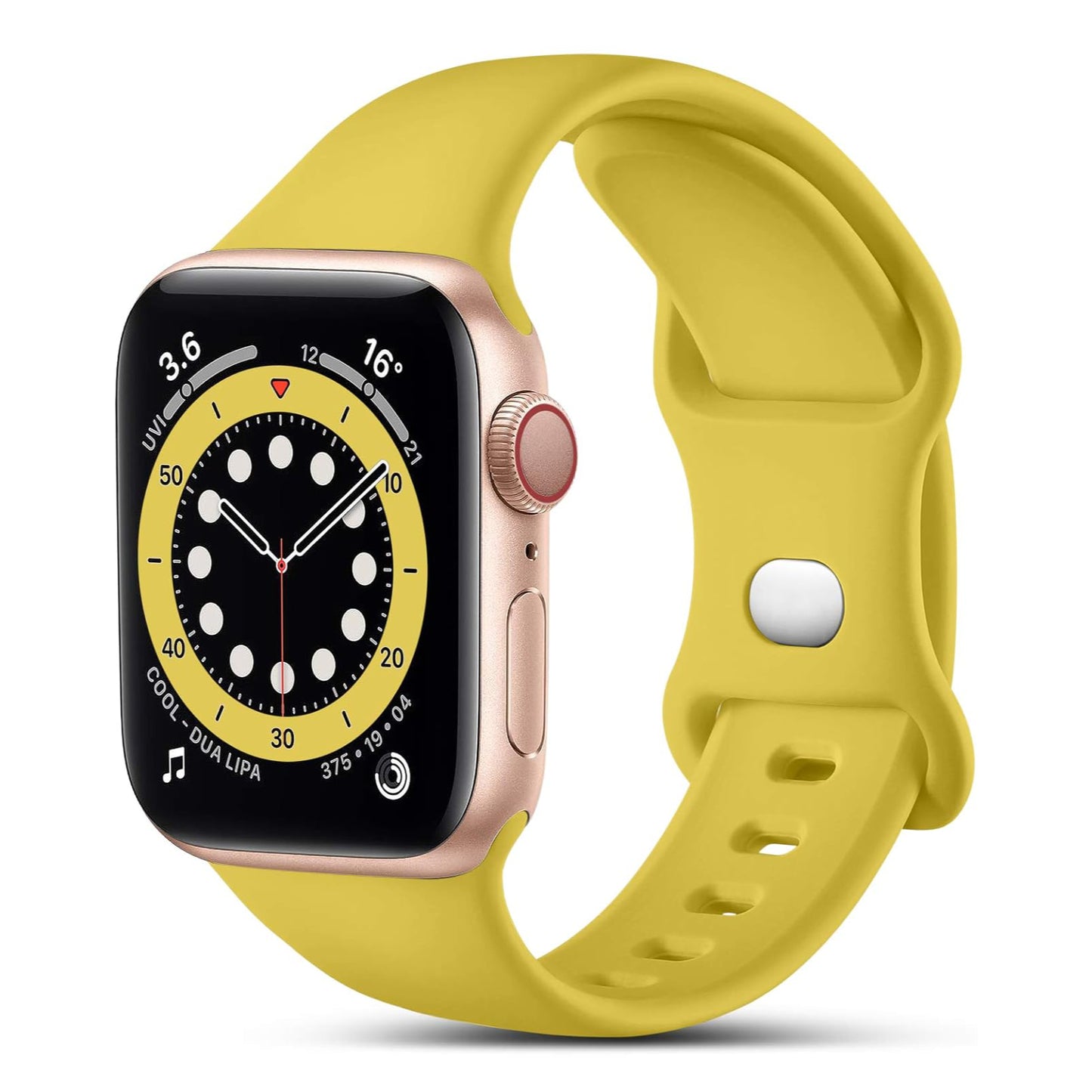 Sport Armband für Apple Watch Series 9 8 7 6 5 4 3 SE Silikon Band iWatch 42mm | 44mm | 45mm Gelb