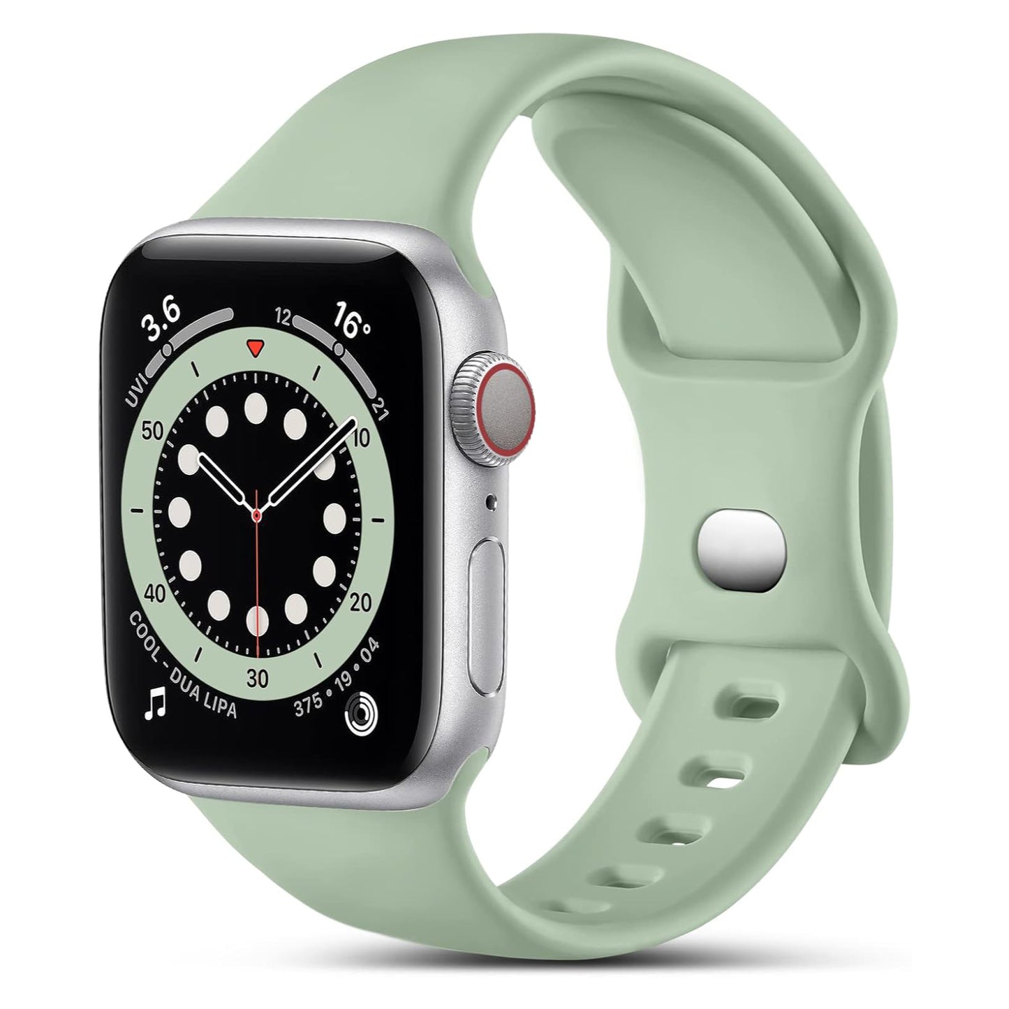 Sport Armband für Apple Watch Series 9 8 7 6 5 4 3 SE Silikon Band iWatch 38mm | 40mm | 41mm Minzgrün