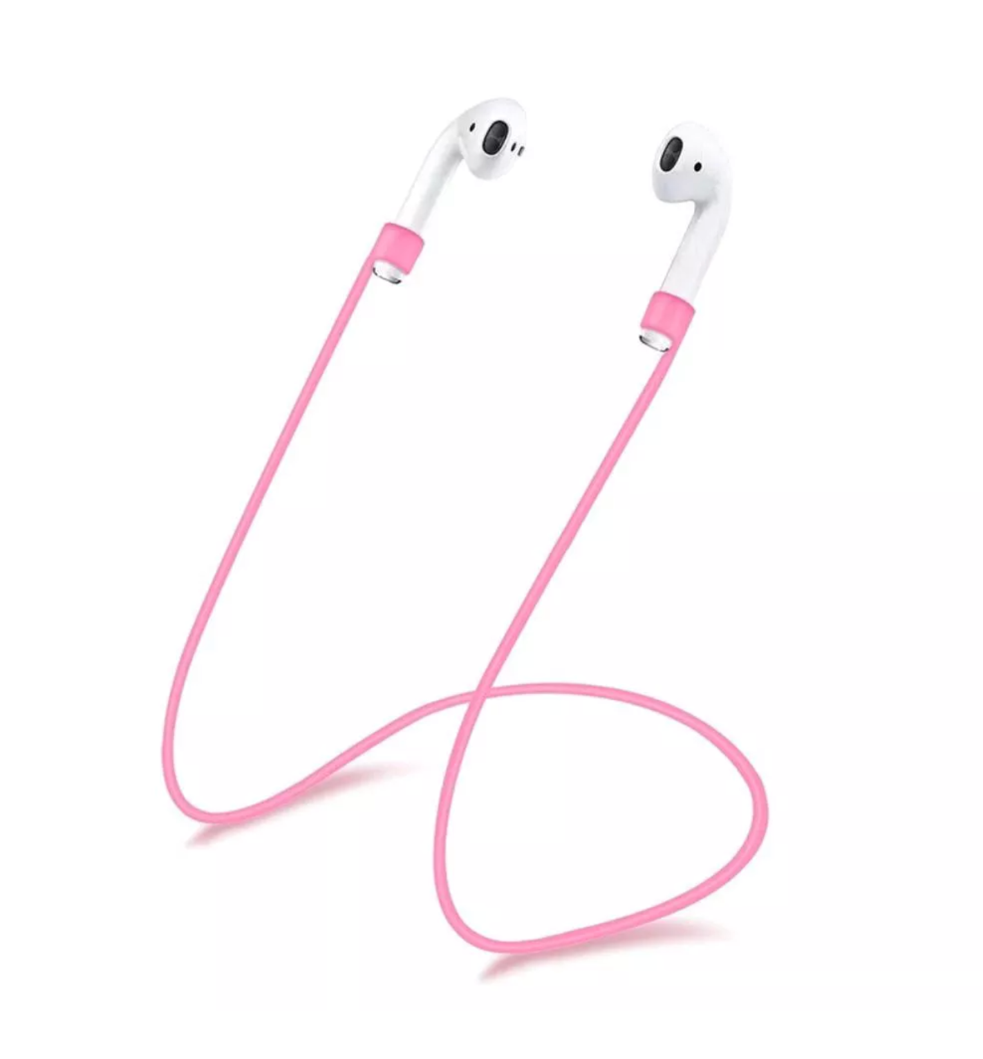 Strap für Apple Airpods Kopfhörerband Halterung Halteband Silikon 0,5m Halsband Pink
