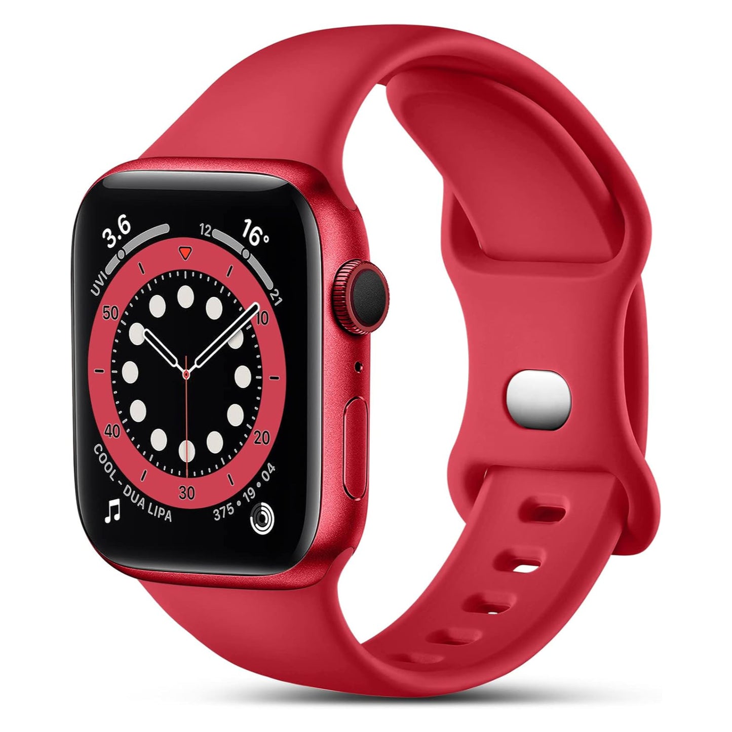 Sport Armband für Apple Watch Series 9 8 7 6 5 4 3 SE Silikon Band iWatch 38mm | 40mm | 41mm Rot