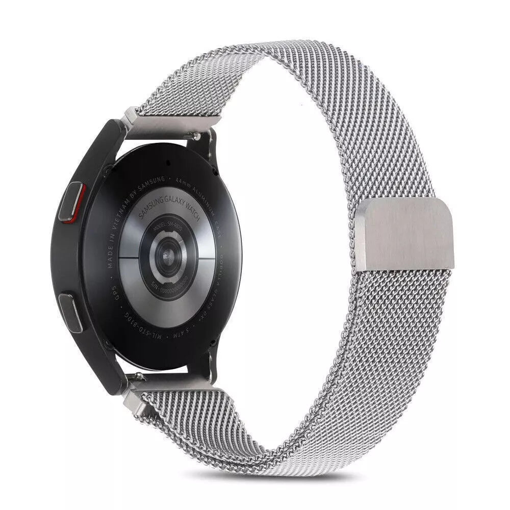 MILANAISE Edelstahl Armband SAMSUNG Gear S2/S3 Active 1-2 Galaxy Watch 42-46 20mm Silber