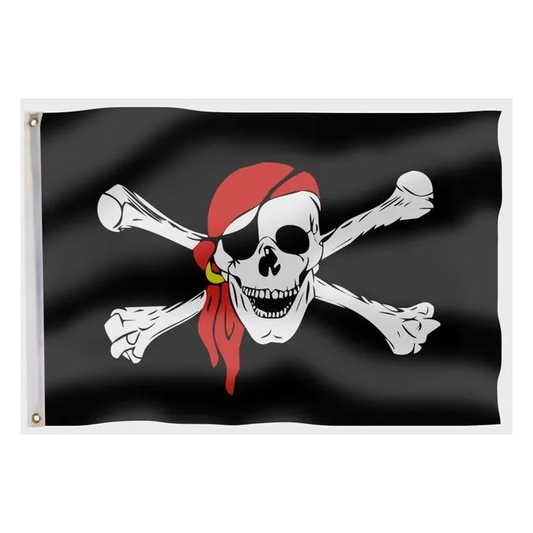 Piraten Flagge Fahne Pirat Party 150x90cm Hiss 2 Ösen St. Pauli Jack Freibeuter Jack Sparrow Disney