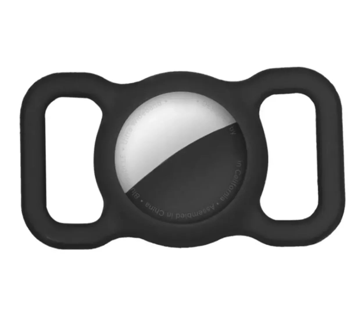 Tier Halsband GPS Anhänger Fallschutz für Apple AirTag Hund Katze Case TPU Schwarz