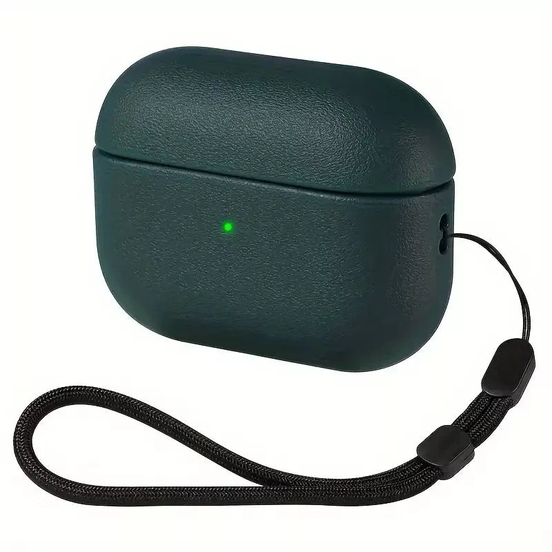 Leder Style Hülle für AirPods Pro Generation Kunst Schutz 360° Case Cover Etui Grün
