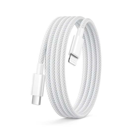 2m USB-C Lightning Nylon Ladekabel für iPhone iPad AirPods
