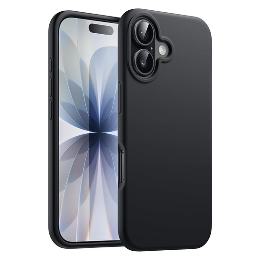 iPhone 17 LIQUID Silikon Hülle Case 360° Schutz Bumper MagSafe TPU Kamera Schutz Schwarz