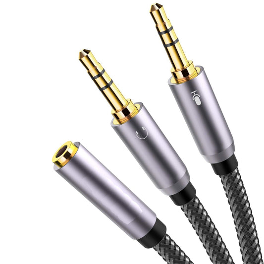 0.2m Premium Audio Klinke Y-Adapter Kabel – 3,5mm Stecker auf 2x 3,5mm Buchse