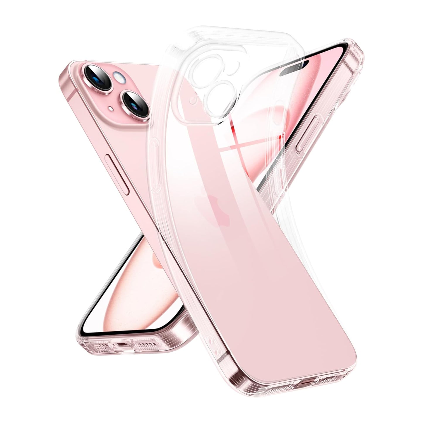 Schutzhülle Apple iPhone 15 Silikon TPU Transparent Kameraschutz