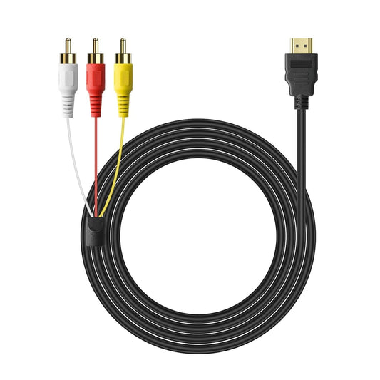 AV Kabel Adapter HDMI auf/zu 3RCA AV Cinchstecker HDTV Scartstecker 1.5m Video