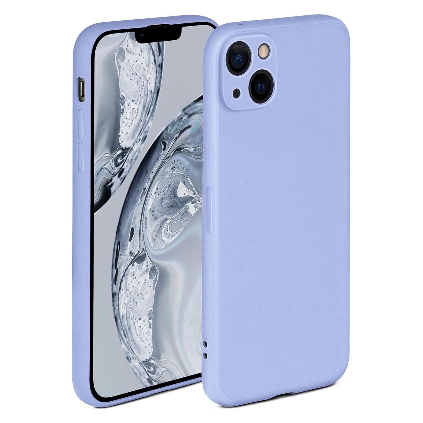 iPhone 14 LIQUID Silikon Hülle Case 360° Schutz Bumper MagSafe TPU Kamera Schutz Himmelblau