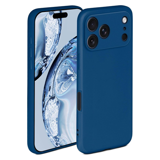 iPhone 17 Pro LIQUID Silikon Hülle Case 360° Schutz Bumper MagSafe TPU Kamera Schutz Navy