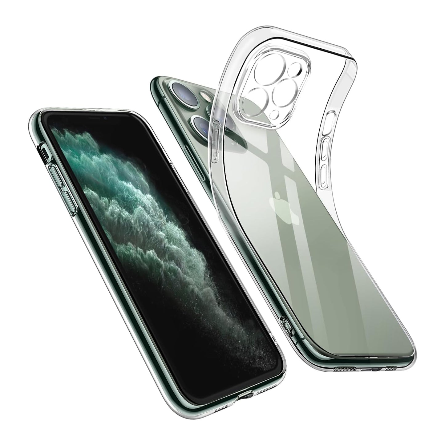 Schutzhülle Apple iPhone 11 Pro Max Silikon TPU Transparent Kameraschutz