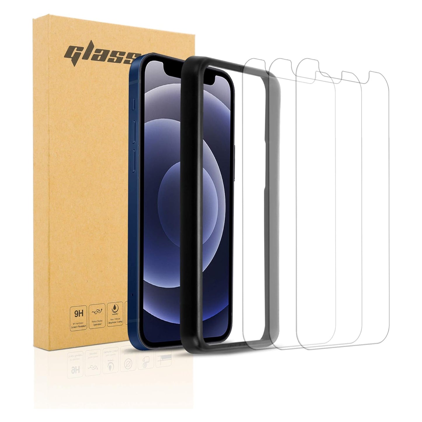 3x Premium Echtglas für Apple iPhone 12 Pro Max Panzerfolie Display Schutz 9H