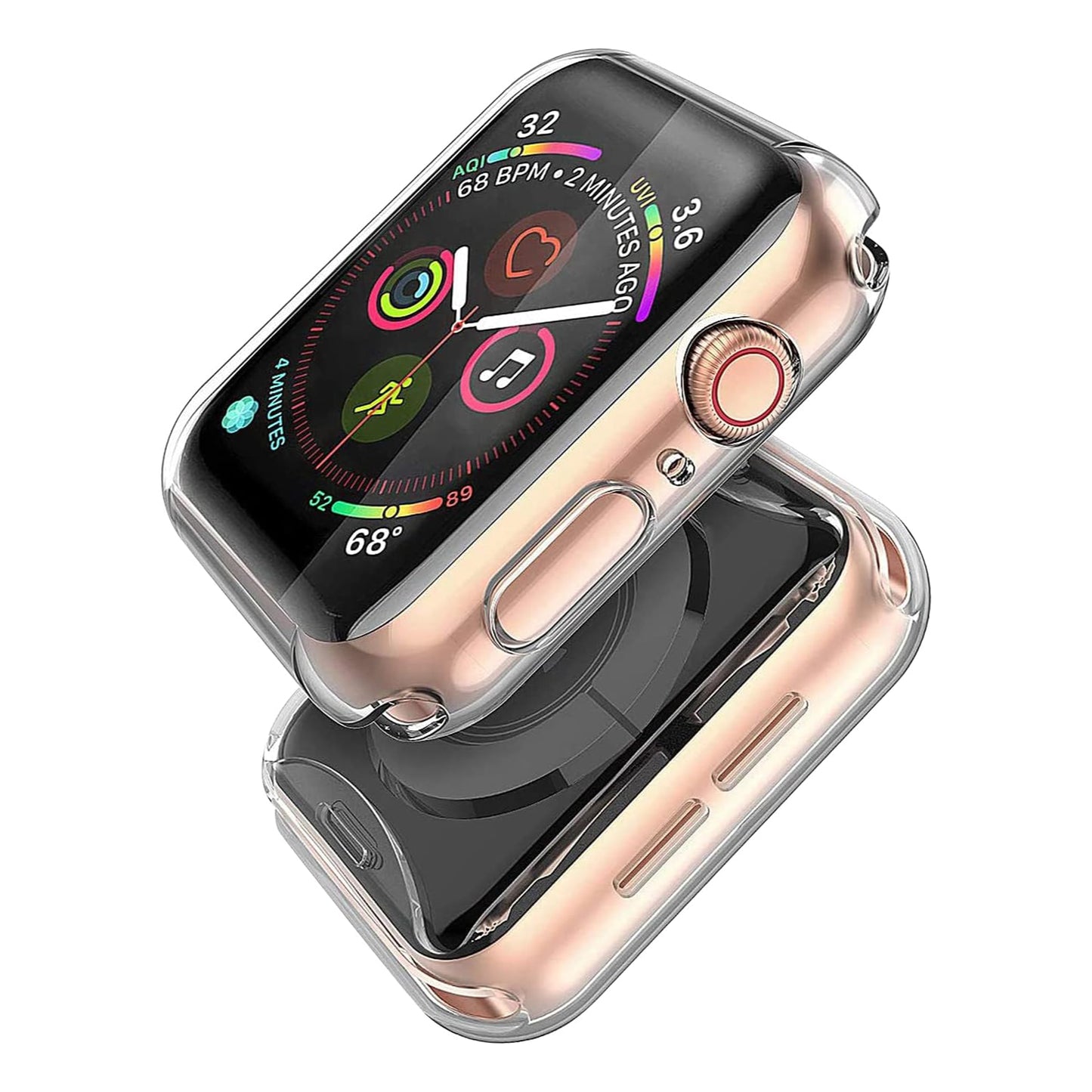 Hülle für Apple Watch Series 6 5 4 SE Case Schutz Displayschutz TPU Transparent