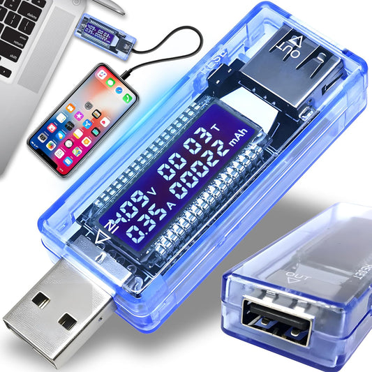 USB Strom Spannungsmesser LCD Display Voltmeter Amperemeter Batterie Tester