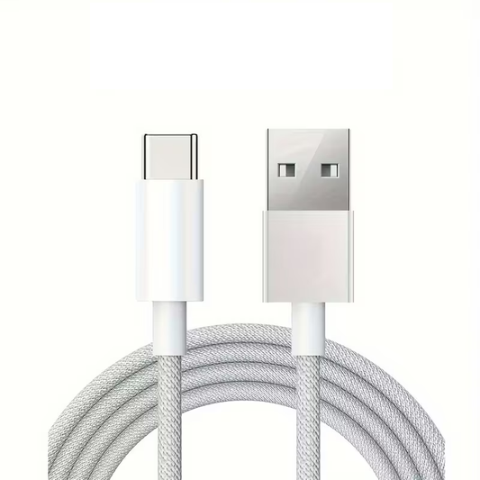 0.5m Ladekabel für iPhone 15 | 16 Pro Max USB-A auf USB-C Nylon Datenkabel MacBook Typ-C 60W