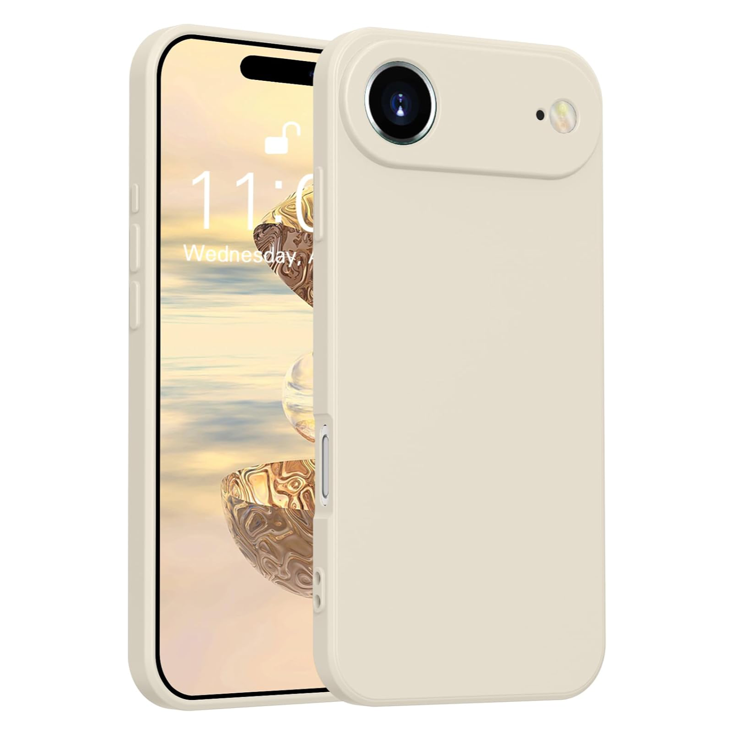 iPhone 17 Air LIQUID Silikon Hülle Case 360° Schutz Bumper MagSafe TPU Kamera Schutz Weiss