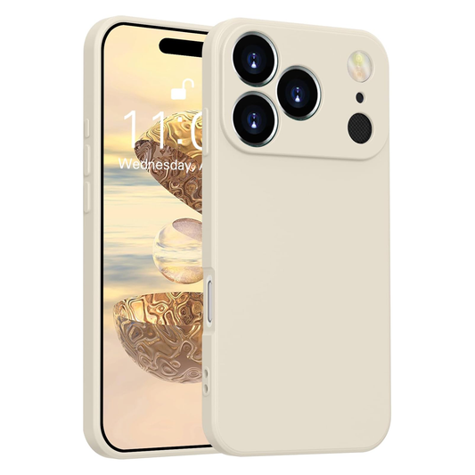 iPhone 17 Pro Max LIQUID Silikon Hülle Case 360° Schutz Bumper MagSafe TPU Kamera Schutz Weiss